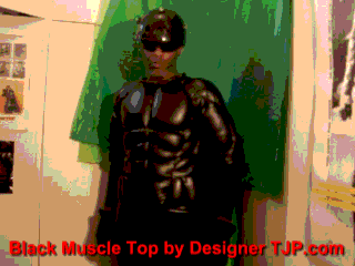 Black Muscle Top by Designer TJP