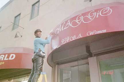 Me installing sign