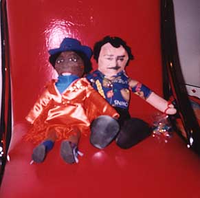 Mom and Dad dolls sitting